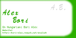 alex bori business card